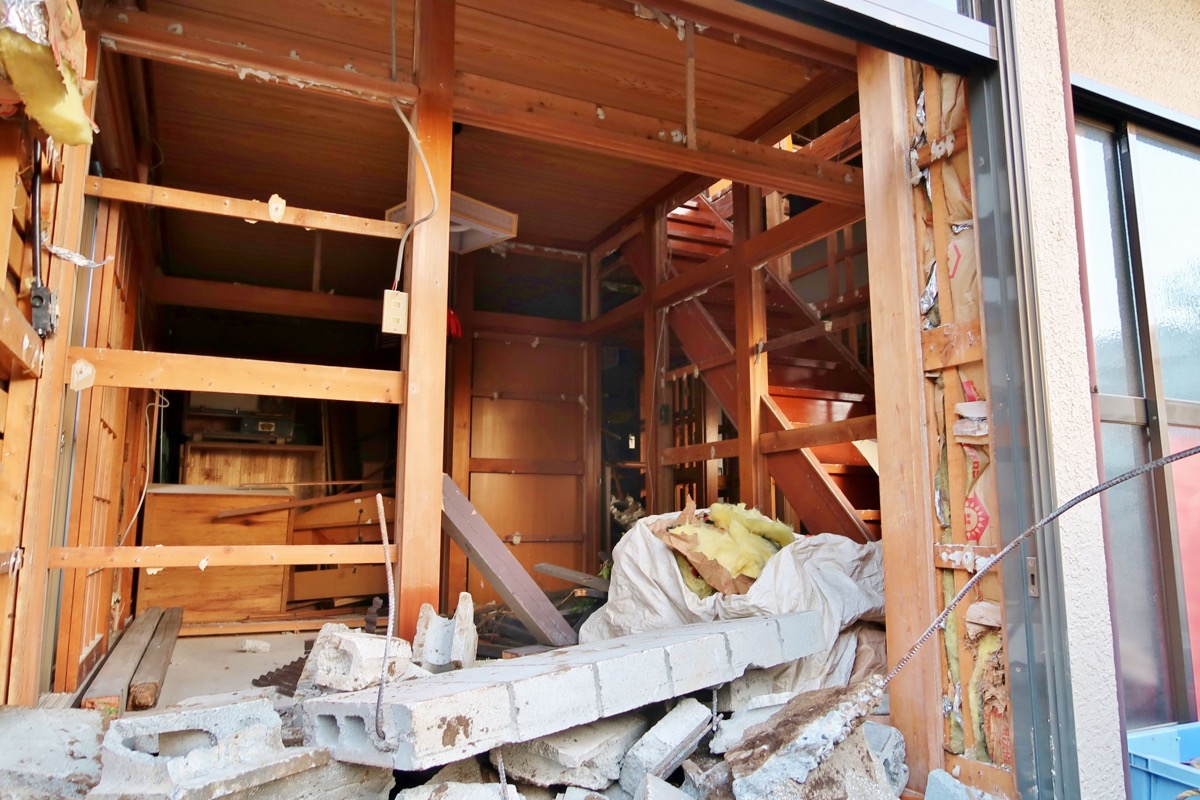 解体した一戸建て
